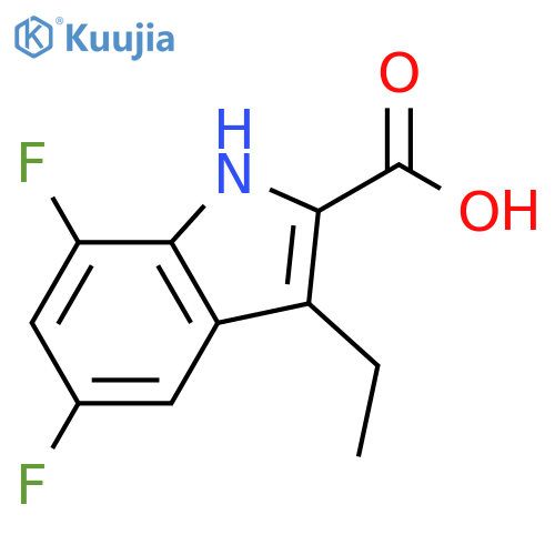 3-ethyl-5,7-difluoro-1H-indole-2-carboxylic acid structure