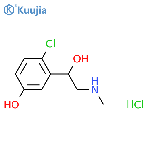4-Chloro-3-1-hydroxy-2-(methylamino)ethylphenol hydrochloride structure