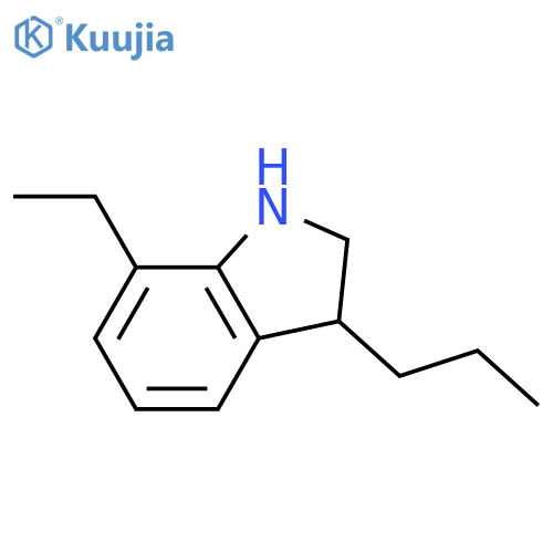 7-ethyl-3-propyl-2,3-dihydro-1H-indole structure