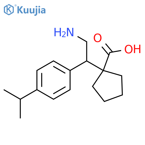 1-{2-amino-1-4-(propan-2-yl)phenylethyl}cyclopentane-1-carboxylic acid structure