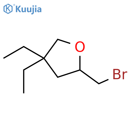 2-(bromomethyl)-4,4-diethyloxolane structure