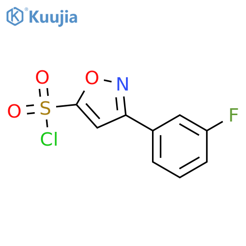 3-(3-fluorophenyl)-1,2-oxazole-5-sulfonyl chloride structure