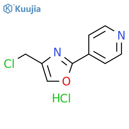 4-4-(Chloromethyl)-1,3-oxazol-2-ylpyridine Hydrochloride structure