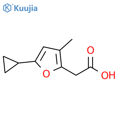 2-(5-cyclopropyl-3-methylfuran-2-yl)acetic acid structure