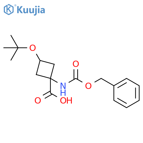 1-{(benzyloxy)carbonylamino}-3-(tert-butoxy)cyclobutane-1-carboxylic acid structure