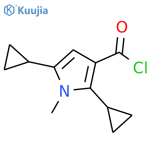2,5-dicyclopropyl-1-methyl-1H-pyrrole-3-carbonyl chloride structure