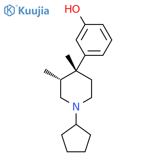 Phenol, 3-[(3R,4R)-1-cyclopentyl-3,4-dimethyl-4-piperidinyl]- structure