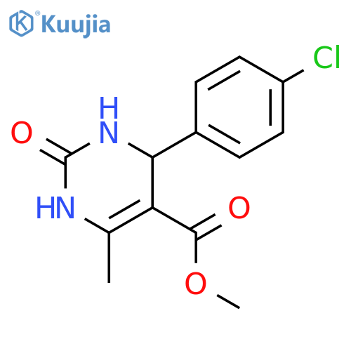 methyl 4-(4-chlorophenyl)-6-methyl-2-oxo-1,2,3,4-tetrahydropyrimidine-5-carboxylate structure