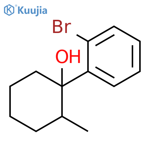 1-(2-bromophenyl)-2-methylcyclohexan-1-ol structure