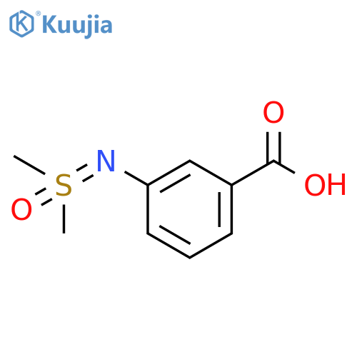 3-{[dimethyl(oxo)-λ?-sulfanylidene]amino}benzoic acid structure