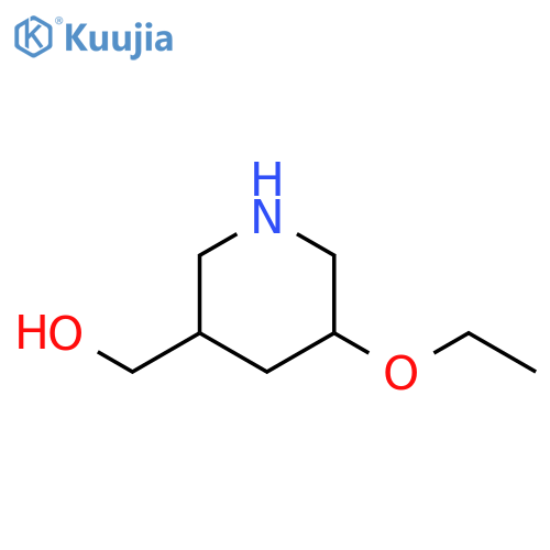 (5-ethoxypiperidin-3-yl)methanol structure
