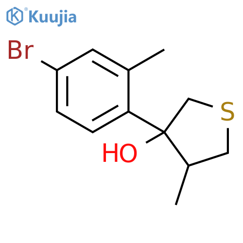 3-(4-bromo-2-methylphenyl)-4-methylthiolan-3-ol structure