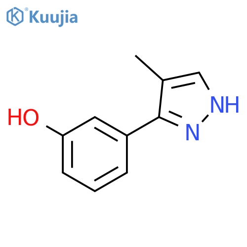 3-(4-methyl-1H-pyrazol-3-yl)phenol structure