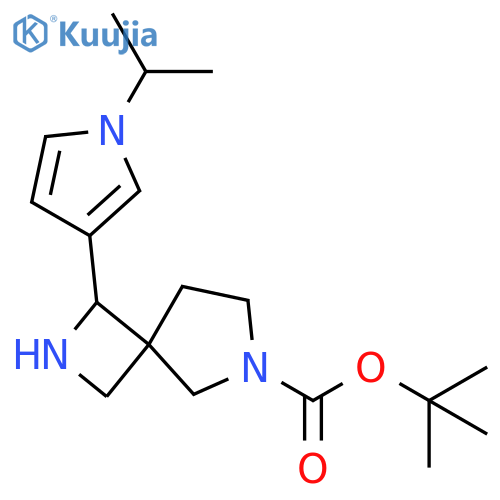 tert-butyl 1-1-(propan-2-yl)-1H-pyrrol-3-yl-2,6-diazaspiro3.4octane-6-carboxylate structure