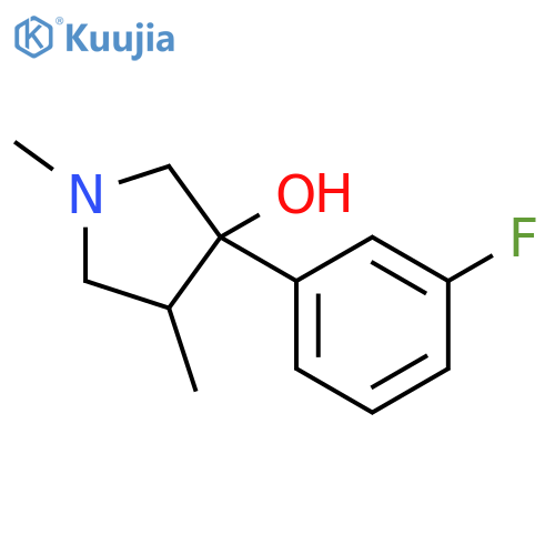 3-Pyrrolidinol, 3-(3-fluorophenyl)-1,4-dimethyl- structure