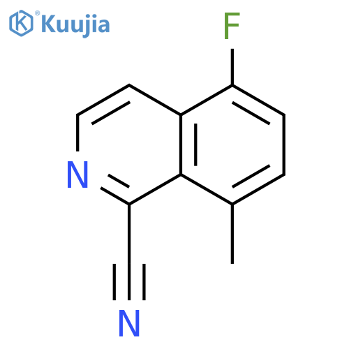 5-fluoro-8-methylisoquinoline-1-carbonitrile structure
