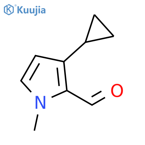 3-cyclopropyl-1-methyl-1H-pyrrole-2-carbaldehyde structure