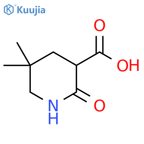 5,5-dimethyl-2-oxopiperidine-3-carboxylic acid structure