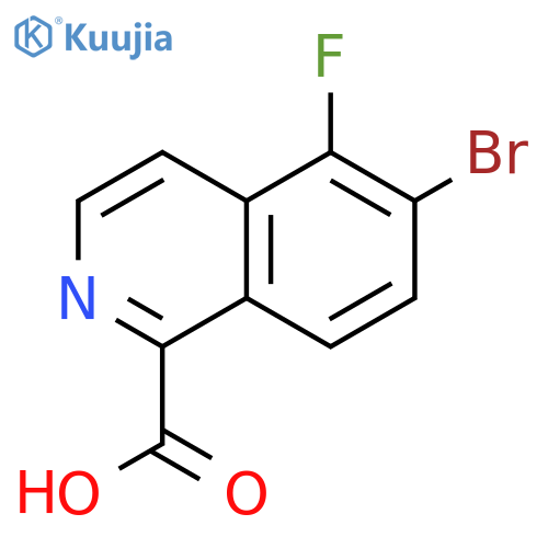 6-bromo-5-fluoroisoquinoline-1-carboxylic acid structure