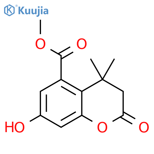 methyl 7-hydroxy-4,4-dimethyl-2-oxo-3,4-dihydro-2H-1-benzopyran-5-carboxylate structure