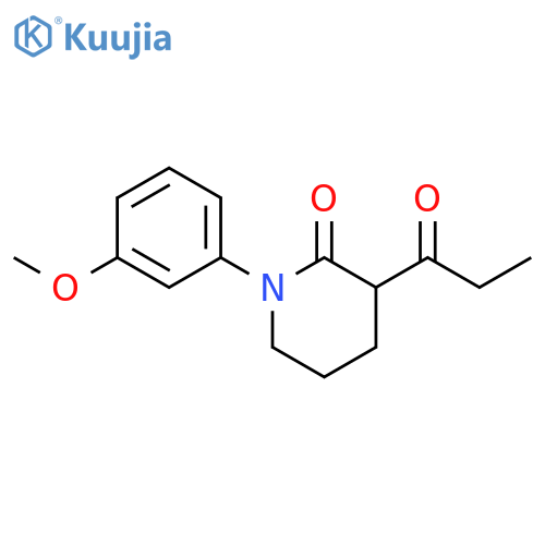 1-(3-methoxyphenyl)-3-propanoylpiperidin-2-one structure