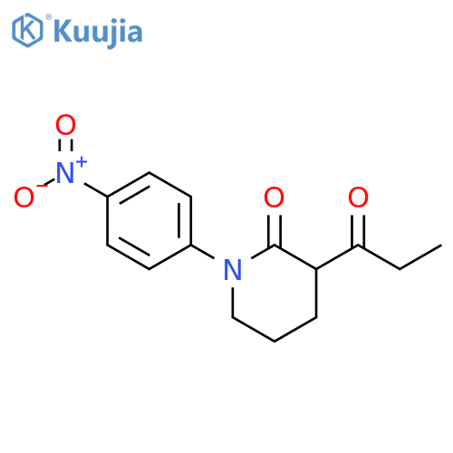1-(4-nitrophenyl)-3-propanoylpiperidin-2-one structure
