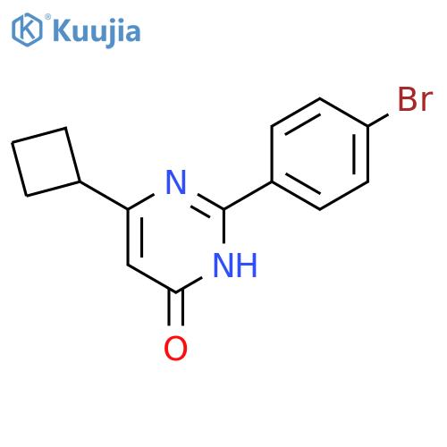 2-(4-bromophenyl)-6-cyclobutylpyrimidin-4-ol structure