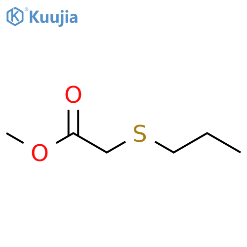 Acetic acid, (propylthio)-, methyl ester structure