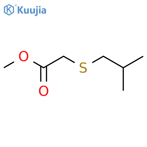 Acetic acid, (isobutylthio)-, methyl ester structure