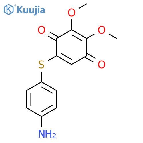 2,5-Cyclohexadiene-1,4-dione, 5-[(4-aminophenyl)thio]-2,3-dimethoxy- structure