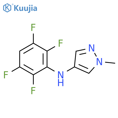 1-methyl-N-(2,3,5,6-tetrafluorophenyl)-1H-pyrazol-4-amine structure