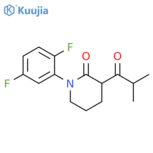 1-(2,5-difluorophenyl)-3-(2-methylpropanoyl)piperidin-2-one structure