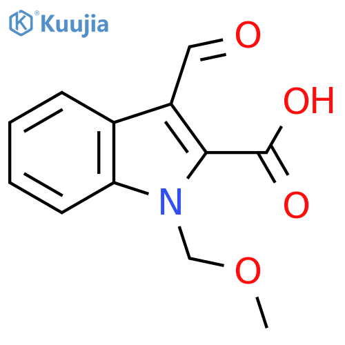 3-formyl-1-(methoxymethyl)-1H-indole-2-carboxylic acid structure
