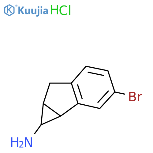 3-bromo-1H,1aH,6H,6aH-cyclopropaainden-1-amine hydrochloride structure
