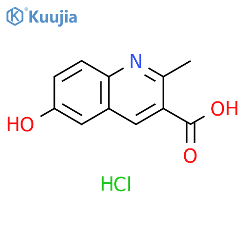 6-hydroxy-2-methylquinoline-3-carboxylic acid hydrochloride structure