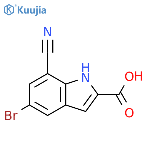 5-bromo-7-cyano-1H-indole-2-carboxylic acid structure