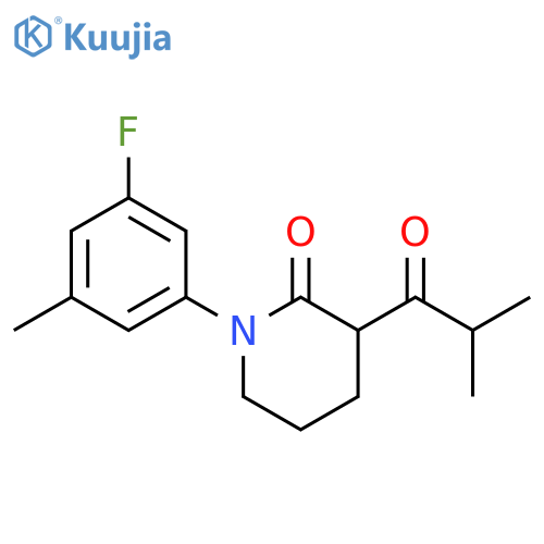 1-(3-fluoro-5-methylphenyl)-3-(2-methylpropanoyl)piperidin-2-one structure