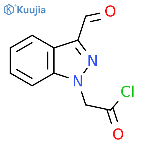 2-(3-formyl-1H-indazol-1-yl)acetyl chloride structure