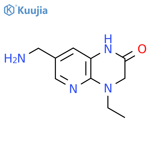 7-(aminomethyl)-4-ethyl-1H,2H,3H,4H-pyrido2,3-bpyrazin-2-one structure