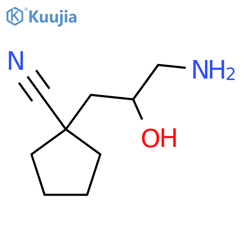1-(3-Amino-2-hydroxypropyl)cyclopentane-1-carbonitrile structure
