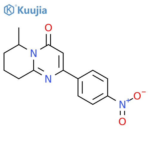 4H-Pyrido[1,2-a]pyrimidin-4-one, 6,7,8,9-tetrahydro-6-methyl-2-(4-nitrophenyl)- structure