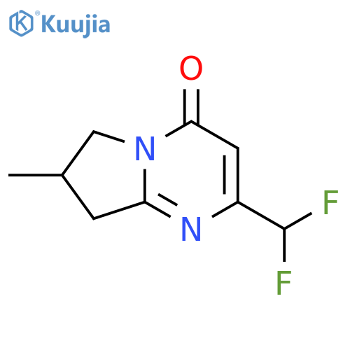 2-(difluoromethyl)-7-methyl-4H,6H,7H,8H-pyrrolo1,2-apyrimidin-4-one structure