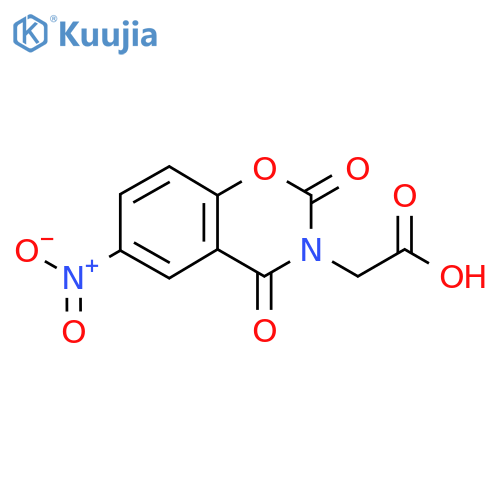 2-(6-Nitro-2,4-dioxo-3,4-dihydro-2H-1,3-benzoxazin-3-yl)acetic acid structure
