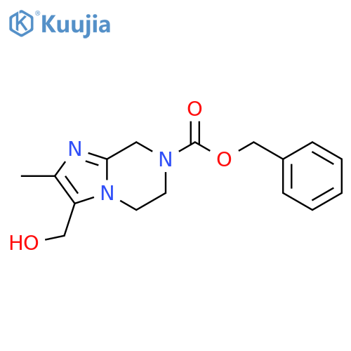 benzyl 3-(hydroxymethyl)-2-methyl-5H,6H,7H,8H-imidazo1,2-apyrazine-7-carboxylate structure