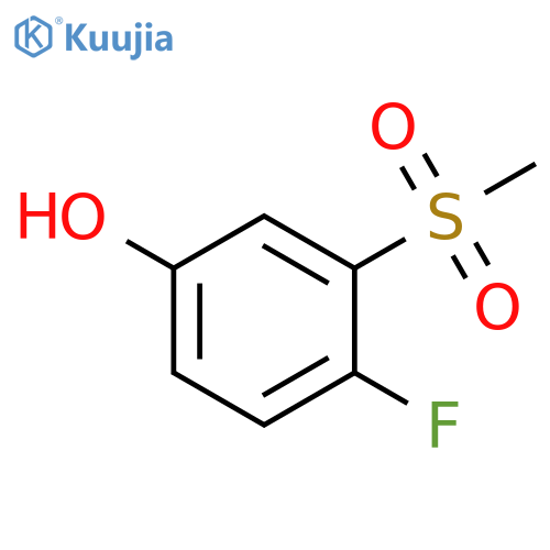 4-fluoro-3-methanesulfonylphenol structure