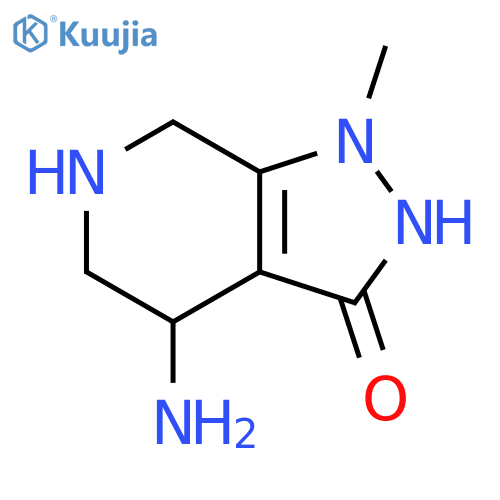4-amino-1-methyl-1H,4H,5H,6H,7H-pyrazolo3,4-cpyridin-3-ol structure
