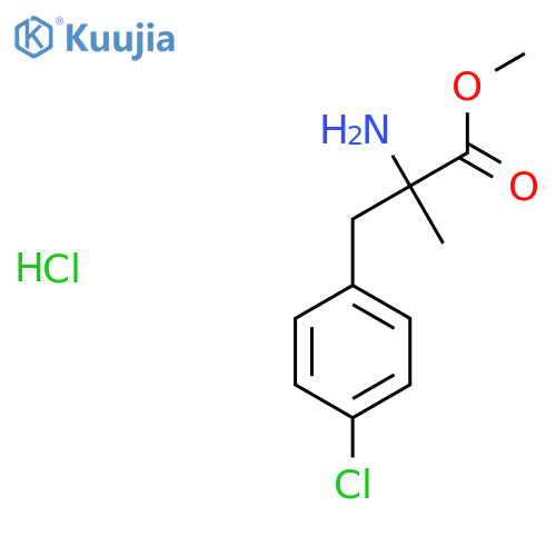 Methyl 2-amino-3-(4-chlorophenyl)-2-methylpropanoate hydrochloride structure