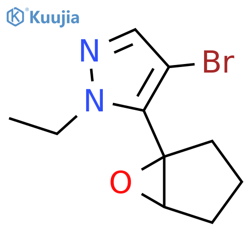 4-bromo-1-ethyl-5-{6-oxabicyclo3.1.0hexan-1-yl}-1H-pyrazole structure