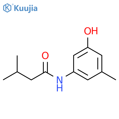 N-(3-hydroxy-5-methylphenyl)-3-methylbutanamide structure