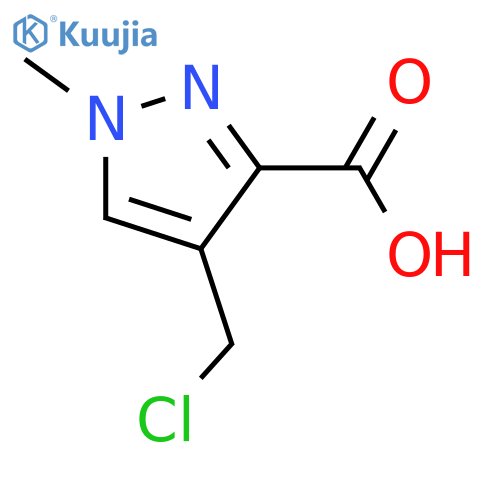 4-(chloromethyl)-1-methyl-1H-pyrazole-3-carboxylic acid structure